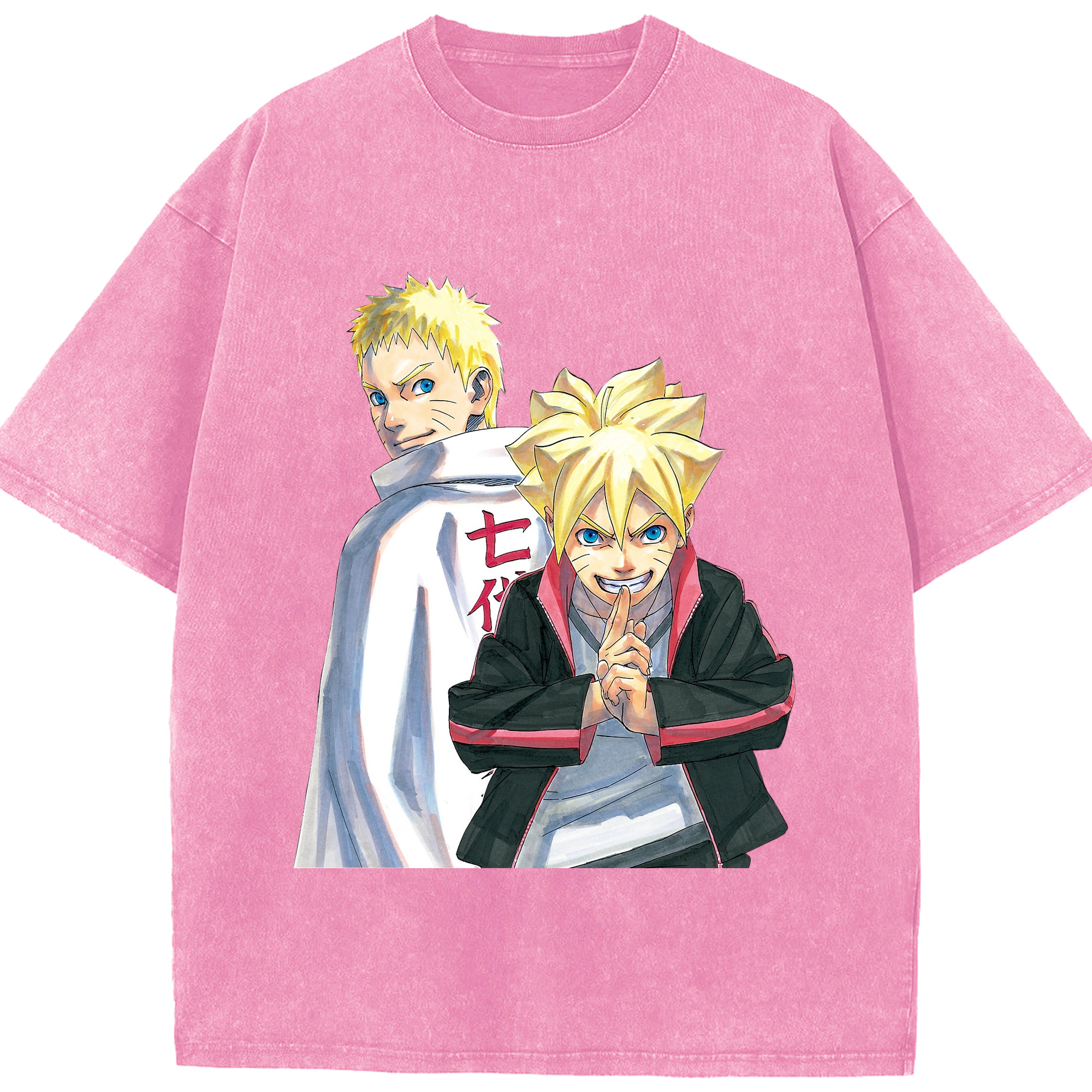 （画像用） NARUTO -ナルト- うずまき ボルト Uzumaki Boruto 綿100% ヴィンテージ風 半袖Tシャツ（フロントプリント）
